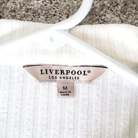 Liverpool knit cream long sleeve shirt. Medium - Picture 2 of 6